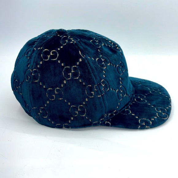 Gucci Kids Blue and Gold Hat - Picture 4 of 12